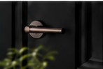 Black door and hardware